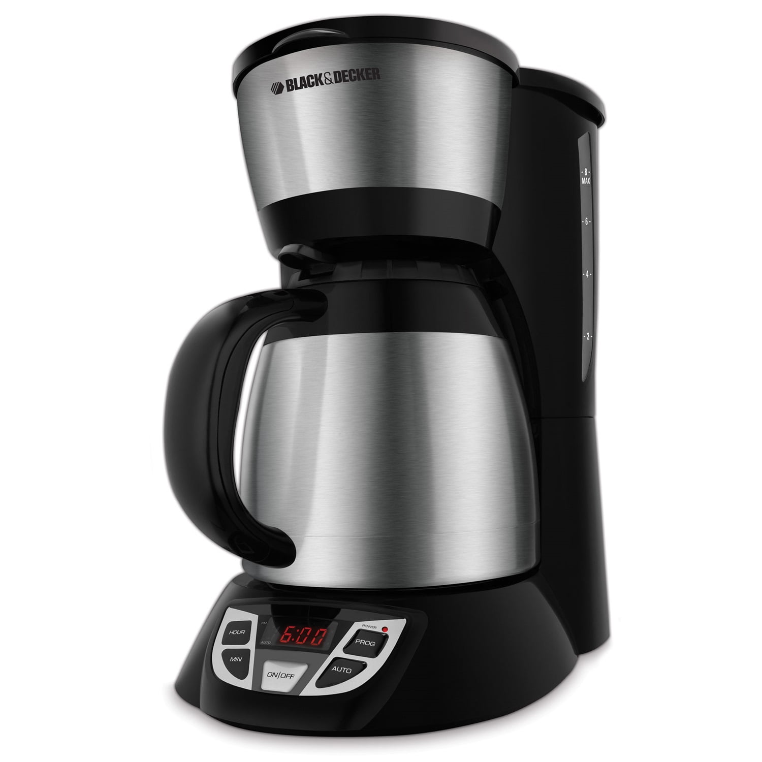 black+decker 8-cup thermal programmable coffee maker, stainless black+decker 8-cup thermal programmable coffee maker, stainless