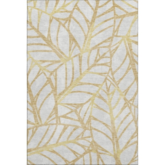 Dalyn Rugs Premium Machine Washable Mayfield AMF741 Gold 3' x 5' Rug