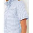thumbnail image 2 of Vestido COZYPOIN Minivestido de tweed para mujer, elegante, azul, 2 of 6