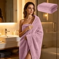 thumbnail image 2 of Leodye 1PCS Large Microfiber Bath Towel, Thick Soft Texture, Quick-dry Lightweight, for Bathroom, Gym and Travel -55.1x27.6in, 2 of 6