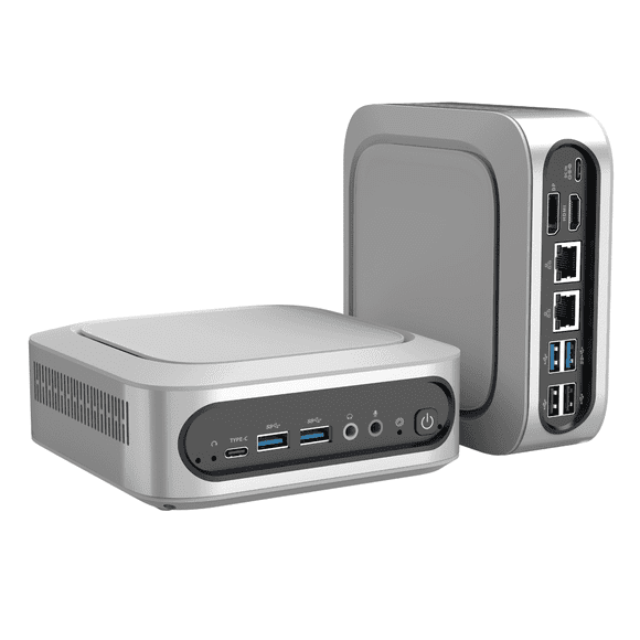 Mini PC C14T Intel Core i9-11900H up to 4.9GHz(8C/16T), 16GB DDR4 RAM 1TB NVME SSD, Intel UHD Graphics, Windows 11 Pro, USB3.2/Type-C/WiFi 6/BT5.2/Dual RJ45 2.5G/4K Triple Display Desktop PC