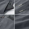 thumbnail image 5 of Homeyce Mens Cargo Shorts with Multi-Pocket Elastic Waistband Shorts Drawstring Ripstop Straight Leg Camo Cargo Short Stretch Military Work Casual Lightweight Pants,Gray L, 5 of 5