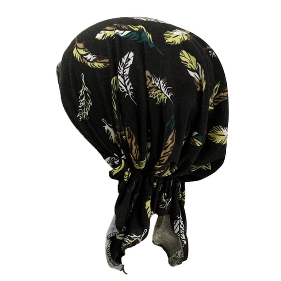 Head Wrap Scarf Women India Muslim Elastic Turban Print Cotton Hat Scarf Wrap