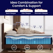 Bedstory Firm Queen Hybrid Mattress 14, Euro Top, Extra Back & Hip Support, CertiPUR-US Certified