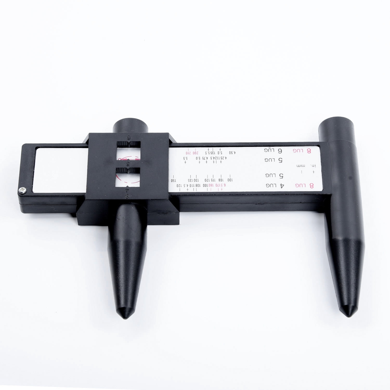 Dicrey PCD Gauge Ruler Measuring Wheel Bolt Pattern Measuring Tool with 4 5 6 8 Lugs Tools