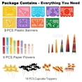 thumbnail image 5 of Cinco de Mayo Fiesta Party Supplies , 42PCS Mexican Decoration, Hanging Paper Fans and Banner, 5 of 6