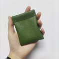 thumbnail image 1 of Monedero de bolsillo con clip de metralla de cuero, minibolso de almacenamiento para auriculares Bluetooth, billetera pequeña, 1 of 5