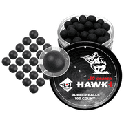 Hawki .50 Cal Reusable Training Soft Rubber Balls 100 Pack (Black)
