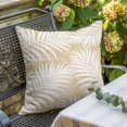 thumbnail image 6 of Throw Pillow Covers, Beige Palm Leaf Decorative Throw Pillow Covers 18x18 Inch, Summer Coastal Botanical Tropical Square Linen Pillow Cases for Couch/Living Room/Sofa, 6 of 9