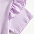 thumbnail image 6 of YIBOSEAN Toddler Baby Girl Outfit Cute Casual Clothes Ruffle Summer Short Sleeve T-Shirt Elastic Waist Shorts Set,Multicolors,2-Piece,Size0-6M/3Y, 6 of 6