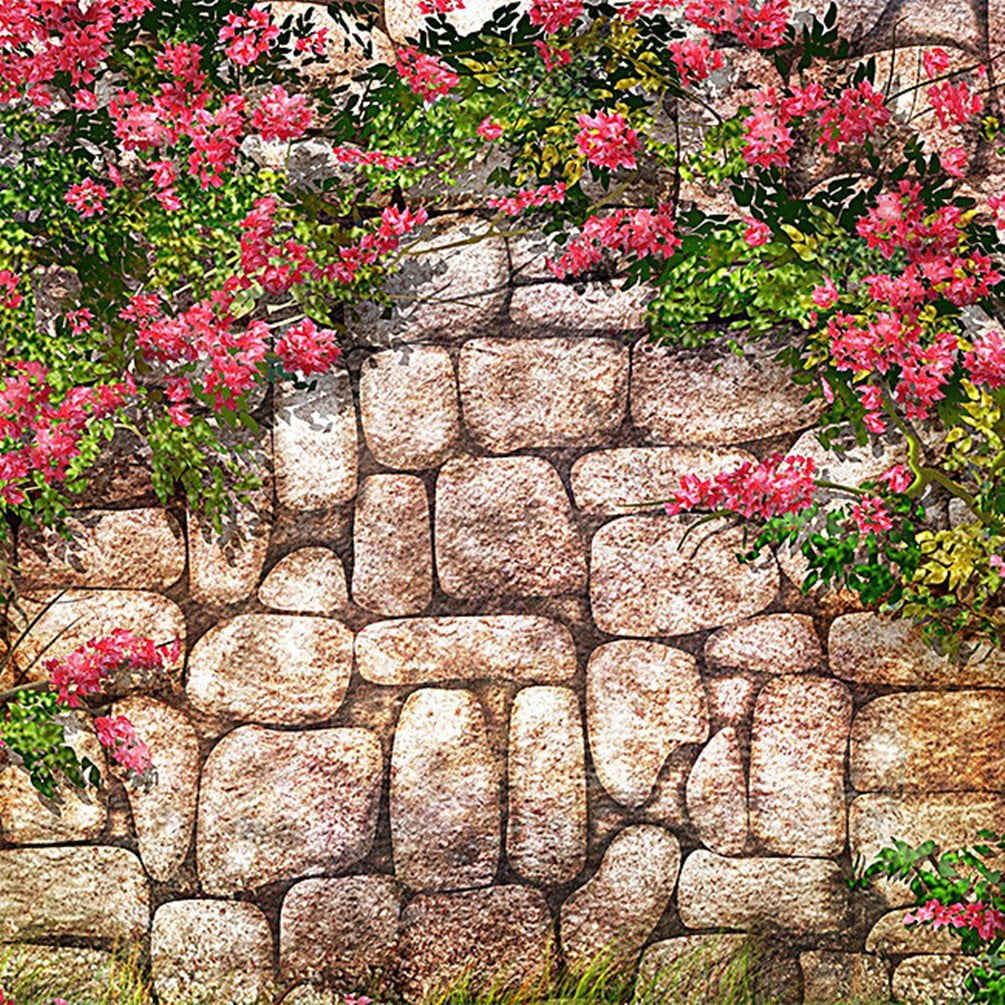 GreenDecor Polyster 5x7ft Photography Background Drops Red Flowers