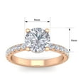 thumbnail image 5 of SuperJeweler 2 1/2 Carat Round Shape Hidden Halo Diamond Engagement Ring in 14 Karat Rose Gold for Women, 5 of 6
