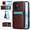 Brown, variant on Premium PU Leather Wallet Case For iPhone 17, Multi-Functional Back Flip Stand Cover with ID Card Holder Window Viewing, Slim Fit Shockproof Rugged Protective Skin, Black