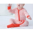 thumbnail image 4 of ATAIKU Baby Girls' Snug Fit One-Piece Footed / Footless Non-Slip Sleeper, 2-Way Zipper Bamboo Pajamas - Cat, 4 of 7