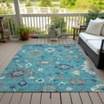thumbnail image 6 of Addison Rugs Chantille Indoor/Outdoor Traditional Oushak Teal Washable Rectangle Rug, 3' x 5', 6 of 6