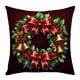 thumbnail image 2 of Decoraciones navideñas, adornos navideños, regalos de Navidad. Funda de cojín navideña de 45x45 cm con diseño festivo y lazo. Cojín decorativo de lino para sofá., 2 of 6
