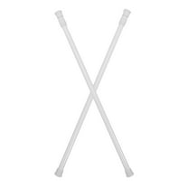 Greenadscape Window Curtains Rod 2Pcs 15.94in to 27.56in White Plastic for Home Use