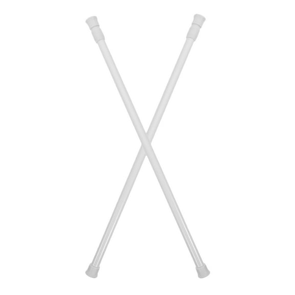 Greenadscape Window Curtains Rod 2Pcs 15.94in to 27.56in White Plastic for Home Use