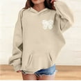 thumbnail image 2 of Ruyang Girls Cute Bowknot Graphic Pullover Hoodies Trendy Preppy Hooded Sweatshirt Oversized Soft Athletic Sweatshirts, 2 of 8