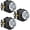Matte Black-Diamond-3 Pack, variant on Crystal Door Knobs With Lock Oil Rubbed Bronze-Rosette 3 Pack Bedroom Bathroom Interior