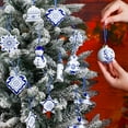 thumbnail image 2 of 18 Pieces Blue and White Porcelain Ornaments Chinoiserie Fall Pumpkin Decor Hanging Pendant Christmas Decor Ceramic Christmas Tree Ornaments for Christmas Autumn Decoration, 2 of 10