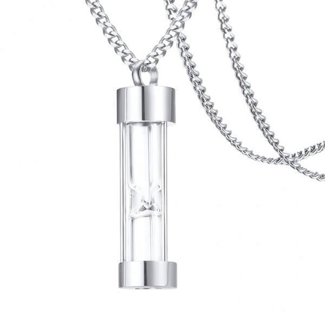Paquete de 2 a 5 colgantes para cenizas en forma de lágrima, joyería de cremación de acero inoxidable, reloj de arena 46 × 12mm