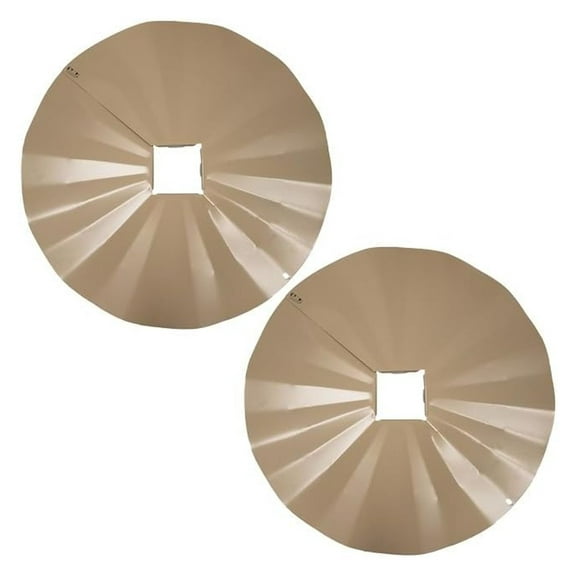Erva Post Mounted Squirrel Baffles, Galvanized, Tan, 2 Pack