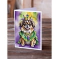 thumbnail image 2 of Tibetan Spaniel King of Mardi Gras Greeting Cards Pack of 8 7 in x 5 in, 2 of 3