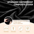 thumbnail image 4 of S-HOME Versatile 6FT Round Sofa with Removable Cover Bean Bag Chair For Living Room And Bedroom, Black, 4 of 6