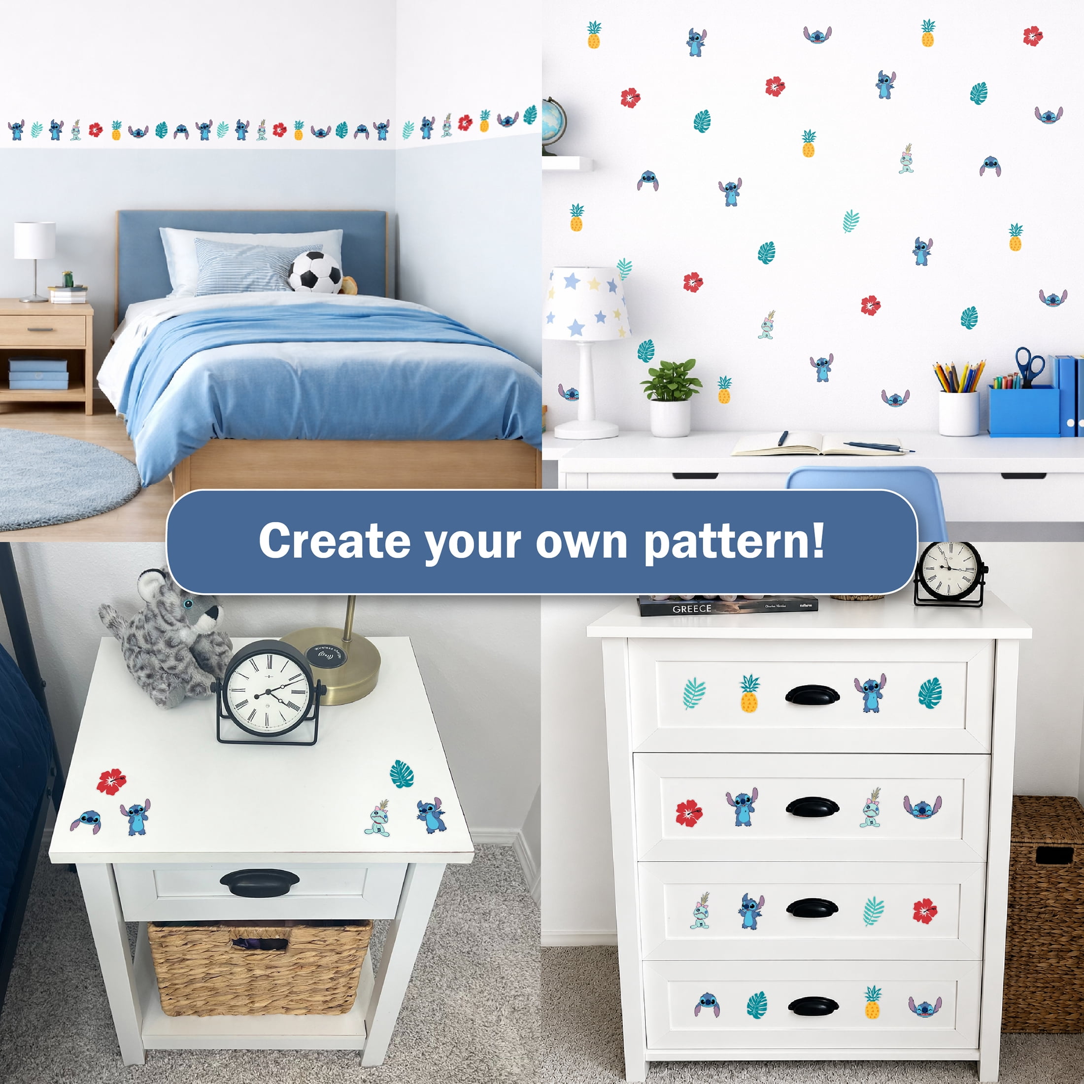 Wall Palz Stitch Vinyl Wall Decals Peel and Stick Room Decorations
