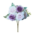 thumbnail image 2 of Peonies Artificial Flowers 5 Heads Lifelike Faux Penoy Bouquet with Stem Fake Flowers for Vase, Floral Arrangements, Table Centerpieces, Bridal Bouqet, Wedding Decorations, Indoor Home Decor, H, 2 of 9