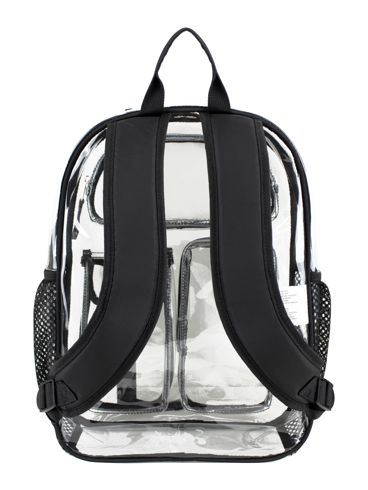 Eastsport Unisex 16" Junction Cargo Clear Backpack, Black