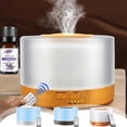 thumbnail image 1 of Iumwxz Smart Home Appliances Oil Diffuser with Remote Control 5 In 1 Aromatherapy Fragrant Oil Humidifier Vaporizer Timer and Auto Off 45ml Energy-Saving Brown Plastic Clearance, 1 of 9