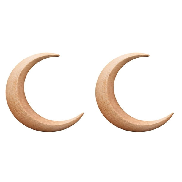 Anillos para mujer, regalos para mujer, 2 piezas, horquilla de media luna tallada a mano para mujer, joyería para el cabello en espiral, anillo giratorio con horquilla en espiral.