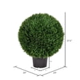 thumbnail image 2 of Vickerman 24" Artificial Potted Green Cedar Ball., 2 of 8