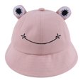 thumbnail image 1 of Bucket Hat Breathable Frog Ears Embroidery Pattern Cotton Froggy Fisherman Cap for Women, 1 of 10