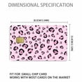 thumbnail image 4 of Pink Leopard Print Debit Card Skin Stickers, Removable Waterproof PVC Decal Cover Set for Transportation Key Debit Bus Cards Pink Grey Black Cheetah ID Cover for Women 4 Pack, 4 of 7