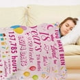 thumbnail image 5 of Birthday Gifts for Girls Pink Happy Birthday Girl Blanket Years Old Soft Cozy Flannel Fluffy Fuzzy Plush Fleece Throw Blanket Birthday Gift Ideas Decoration for Teen Daughters Nieces Granddaughters, 5 of 5