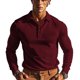 thumbnail image 2 of pstuiky camisas de manga larga para hombre, Camisa de manga larga con botones de solapa de color liso para hombre que cultiva la integridad moral Tops de hombre l, 2 of 5