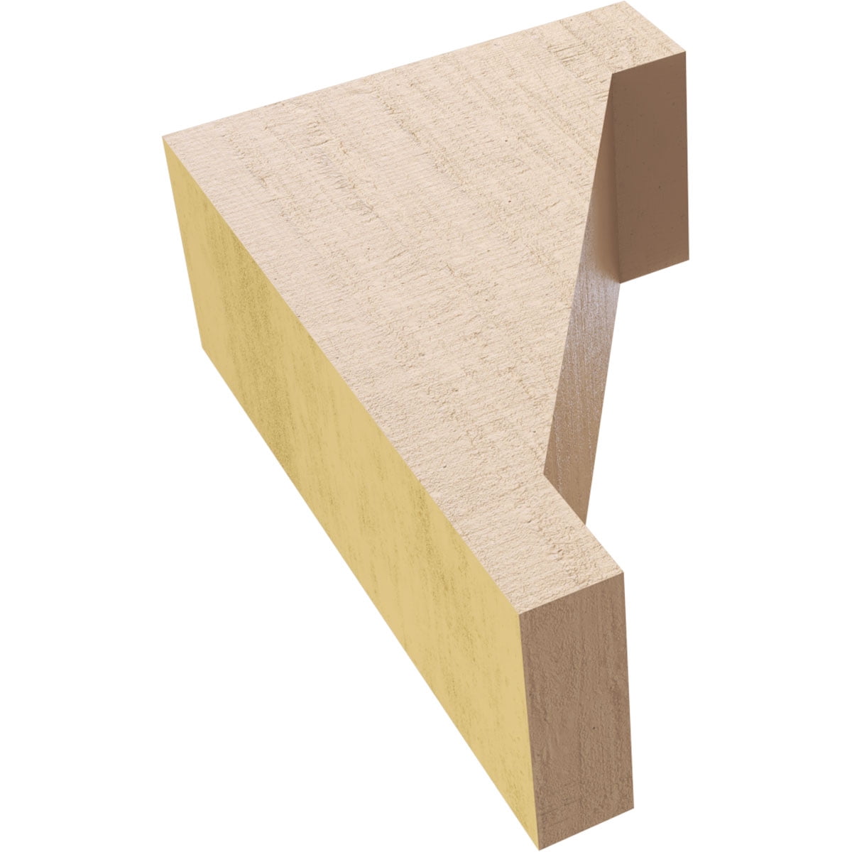 2"W x 4"D x 6"H Classic Burlington Rough Cedar Woodgrain TimberThane Corbel, Primed Tan
