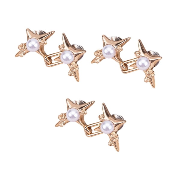 Ywmsfl Crossed Star Waist Tightener Pin for Pants with Invisible Buckle Jeans Waist Cincher Button Clothing Accessory Nonsewing