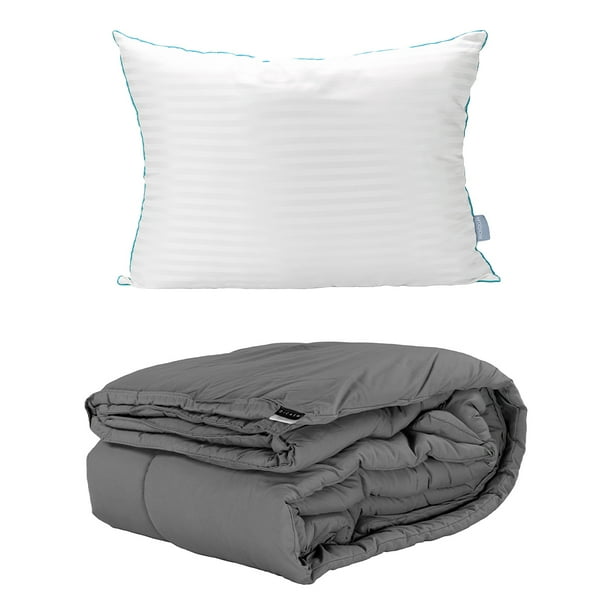 Edredón Individual DICASA Homy Gris + Almohada Royal