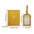 thumbnail image 4 of Funda para pasaporte PU Unisex para viajes (juego de etiquetas de equipaje con soporte para pasaporte de jengibre), 4 of 8