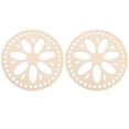 thumbnail image 1 of 2 Pcs Fond de Panier en Fil au Crochet Fond de Sac en Bois Sac Rond Bases de Mise en Forme, 1 of 8
