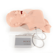 Anqidi PVC Intubation Manikin Study Teaching Model, Adult Oral Nasal Intubation Airway Management Trainer Tracheal Simulator 220V