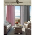 thumbnail image 4 of Gray Pink Gradient Blackout Curtains 72 Inches Length, Ombre Farmhouse Rustic Wood Window Treatment Thermal Insulated Drapes for Bedroom Living Room 2 Panels 104x72 Inches, 4 of 8