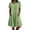 Green, variant on CHGBMOK Womens Casual Cuffed Button Down Shirt Dress Collared V Neck Short Sleeve Tunic Blouses Midi Dress with Pockets