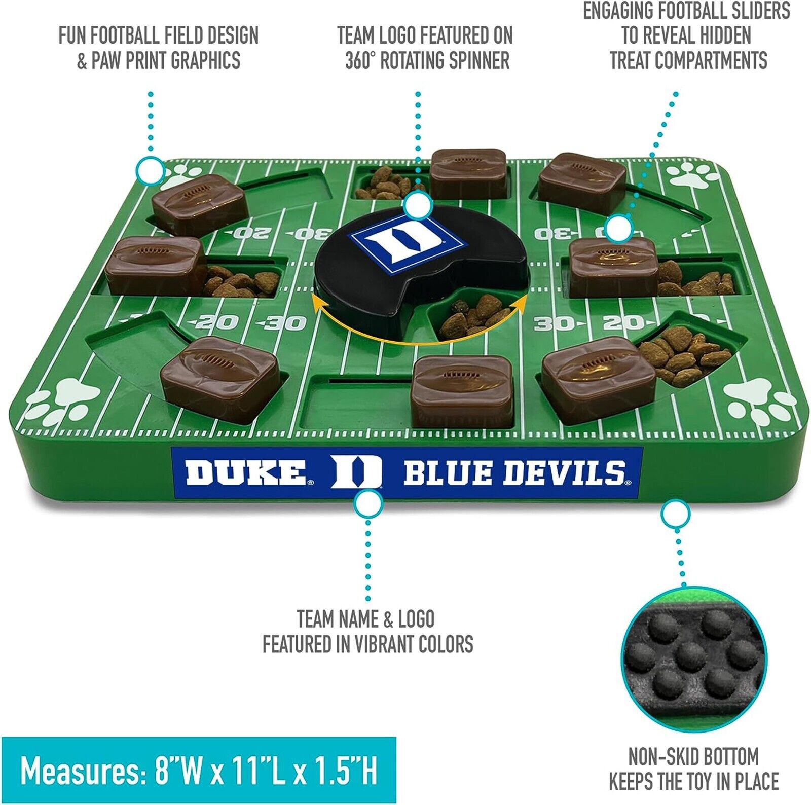Pets First NCAA Duke Blue Devils Puzzle Toy, Puzzle Treat Dog Toy, Interactive Dog Treat Toy, Dog Puzzle Feeding Slow Toy