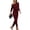 Red, variant on Women's Jumpsuits, Rompers & Overalls Women'S Fall/Winter Solid Color Long Sleeve One Neck Jumpsuit With Drawstring At The Waist For Effect Suit Set One Piece Jumpsuits for Women