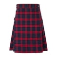 thumbnail image 2 of ZenCart Men's Kilt Traditional Scottish Utility Kilts with 2 Pockets Casual Irish Tartan Skirts with Faux Leather Straps for Weddings Highland Game, 2 of 8